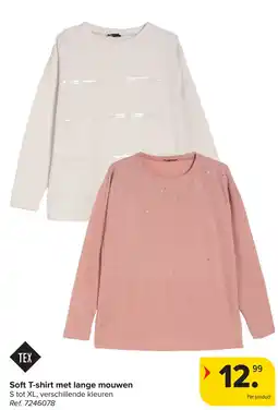 Carrefour Soft T-shirt met lange mouwen aanbieding