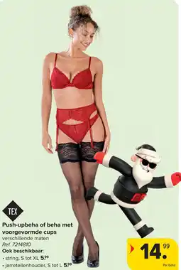 Carrefour Push-upbeha of beha met voorgevormde cups aanbieding