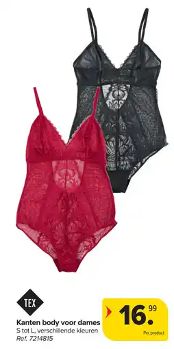 Carrefour Kanten body voor dames aanbieding