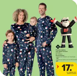 Carrefour Fluwelen pyjama voor dames of heren aanbieding