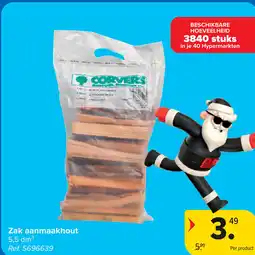 Carrefour Zak aanmaakhout aanbieding