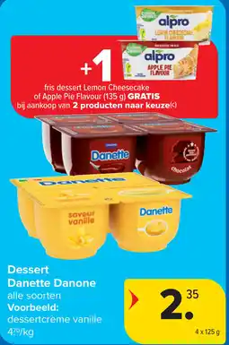 Carrefour Danette Danone Dessert aanbieding
