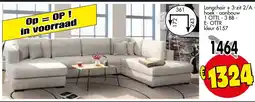 Budget Meubelen Longchair + 3-zit 2/A - hoek - aanbouw 1 OTTL - 3 BB - E- OTTR kleur 6157 aanbieding