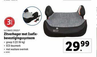 Lidl Ultimate speed Zitverhoger met Isofixbevestigingssysteem aanbieding