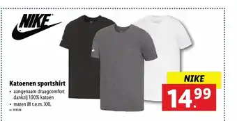 Lidl Nike Katoenen sportshirt maten M t.e.m. XXL aanbieding