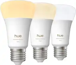 Coolblue Philips Hue White Ambiance E27 1100lm Lot de 3 aanbieding