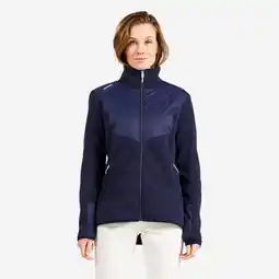 Decathlon Warme fleece jas voor zeilen dames Sailing 500 marineblauw aanbieding