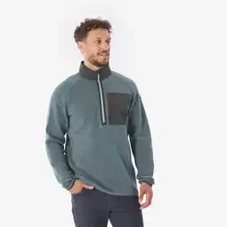 Decathlon Wandeltrui voor heren NH500 halve rits groen aanbieding