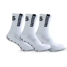 Decathlon Combideal 3 paar FitSockr Gripsokken - Wit aanbieding