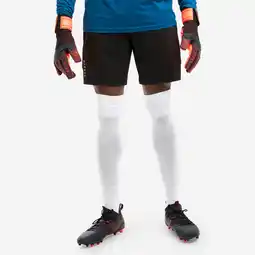 Decathlon Keepershort voor voetbal voor volwassenen F500 zwart aanbieding