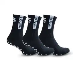 Decathlon Combideal 3 paar FitSockr Gripsokken - Zwart aanbieding
