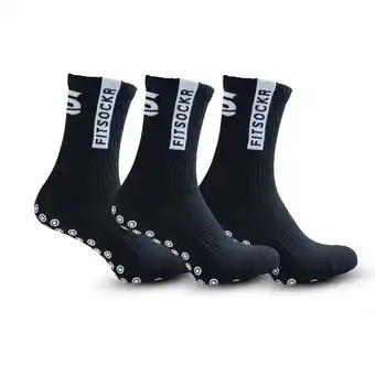 Decathlon Combideal 3 paar FitSockr Gripsokken - Zwart aanbieding