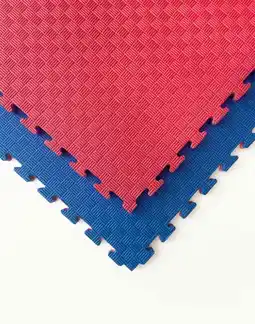 Decathlon Set 5 Professionele Tatami Puzzel Fitness Tech 100x100x4 cm Blauw en Rood aanbieding