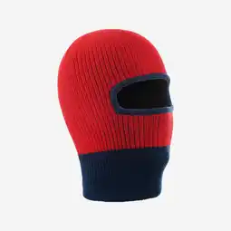 Decathlon Tricot bivakmuts voor skiën kinderen mesh rood/blauw aanbieding