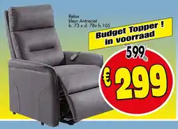 Budget Meubelen Relax kleur Antraciet aanbieding