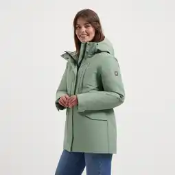 Decathlon Lisbet Dames - Parka Winterjas - Waterdicht - Groen aanbieding