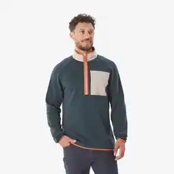 Decathlon Wandeltrui met halve rits voor heren NH500 blauw aanbieding