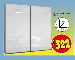 Budget Meubelen Schuifdeurkast wit decor aanbieding