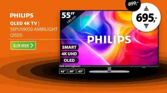Philips QLED 4K TV 55PUS9050 ambilight