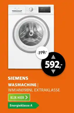 Expert Siemens wasmachine WM14N098NL extraklasse aanbieding