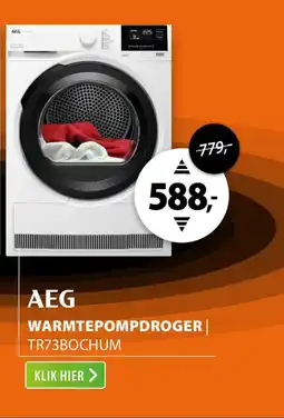 Expert AEG Warmtepompdroger TR73BOCHUM aanbieding