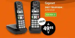 Expert Gigaset dect telefoon A735 DUO aanbieding