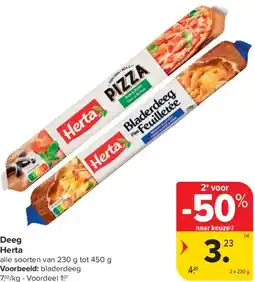 Carrefour Market Herta deeg aanbieding