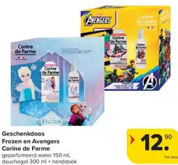 Carrefour Market Geschenkdoos Frozen en Avengers Corine de Farme aanbieding