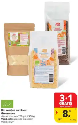 Carrefour Market Greenweez Bio zaadjes en bloem aanbieding