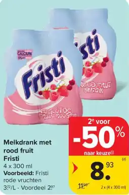 Carrefour Market Fristi Melkdrank met rood fruit aanbieding
