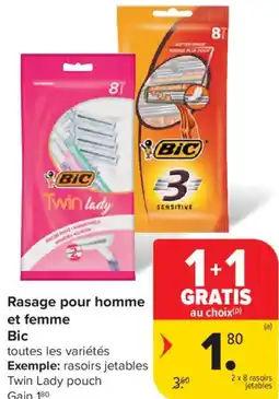 Carrefour Market Bic Rasage pour homme et femme aanbieding