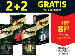 Cora Segafredo nespresso compatibele caps aanbieding