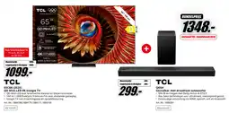 MediaMarkt TCL QD Mini-LED 4K Google TV + TCL Soundbar met draadloze subwoofer aanbieding