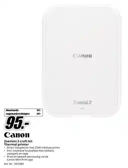 MediaMarkt Canon Zoemini 2 Craft Kit Thermal Printer aanbieding