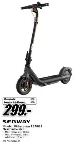MediaMarkt Segway Ninebot Kickscooter E2 PRO E Elektrische step aanbieding