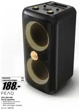 MediaMarkt PEAQ PPS 200-RW Party Speaker aanbieding