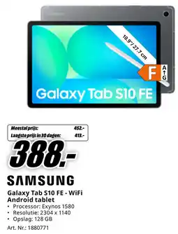 MediaMarkt Samsung Galaxy Tab S10 FE WiFi Android Tablet aanbieding