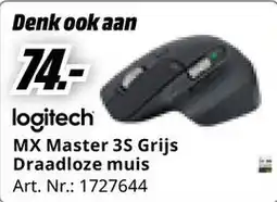 MediaMarkt logitech MX Master 3S Grijs Draadloze muis aanbieding