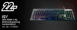 MediaMarkt ISY IGK-3000-1-NL Bedraad gaming toetsenbord aanbieding