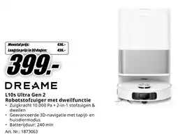 MediaMarkt Dreame L10s Ultra Gen 2 Robotstofzuiger met dweilfunctie aanbieding