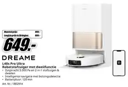 MediaMarkt Dreame L40s Pro Ultra Robotstofzuiger met dweilfunctie aanbieding