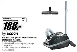 MediaMarkt Bosch BGL8ALL5 In'genius ProPerformPlus Stofzuiger met zak aanbieding