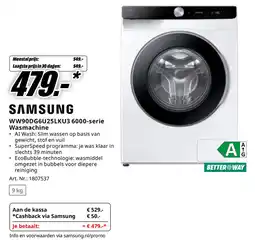 MediaMarkt Samsung WW90DG6U25LKU3 6000 Serie Wasmachine aanbieding
