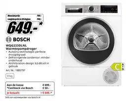 MediaMarkt Bosch WQG233DLNL Warmtepompdroger aanbieding