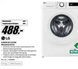 MediaMarkt LG F4WR3011S3W Wasmachine aanbieding