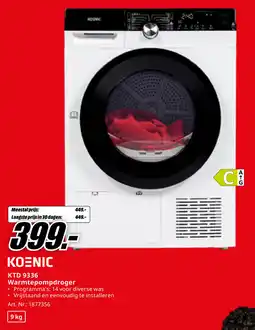 MediaMarkt Koenic KTD 9336 Warmtepompdroger aanbieding