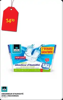 Brico Bison absorbeur d'humidité avec 2 recharges aanbieding