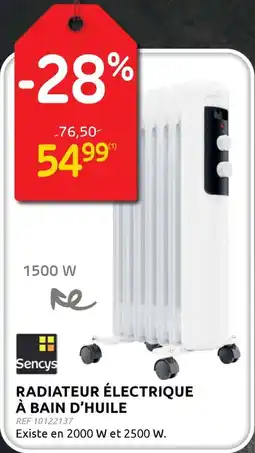 Brico Sencys Radiateur électrique à bain d'huile aanbieding