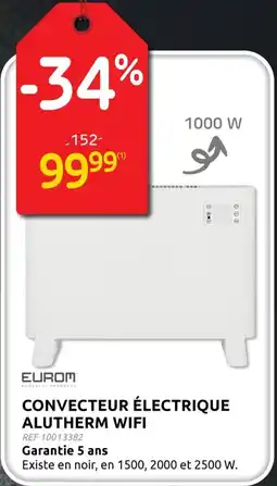 Brico Eurom Convecteur Electrique Alutherm WiFi aanbieding