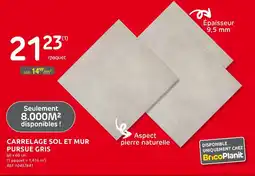 Brico Carrelage sol et mur pursue gris aanbieding
